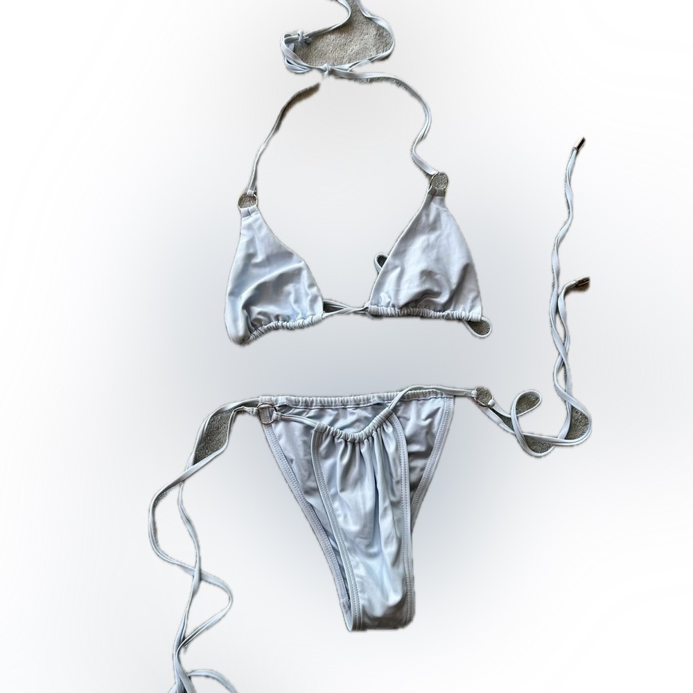 Hello Molly Swim Light Blue Bikini Set Size Medium